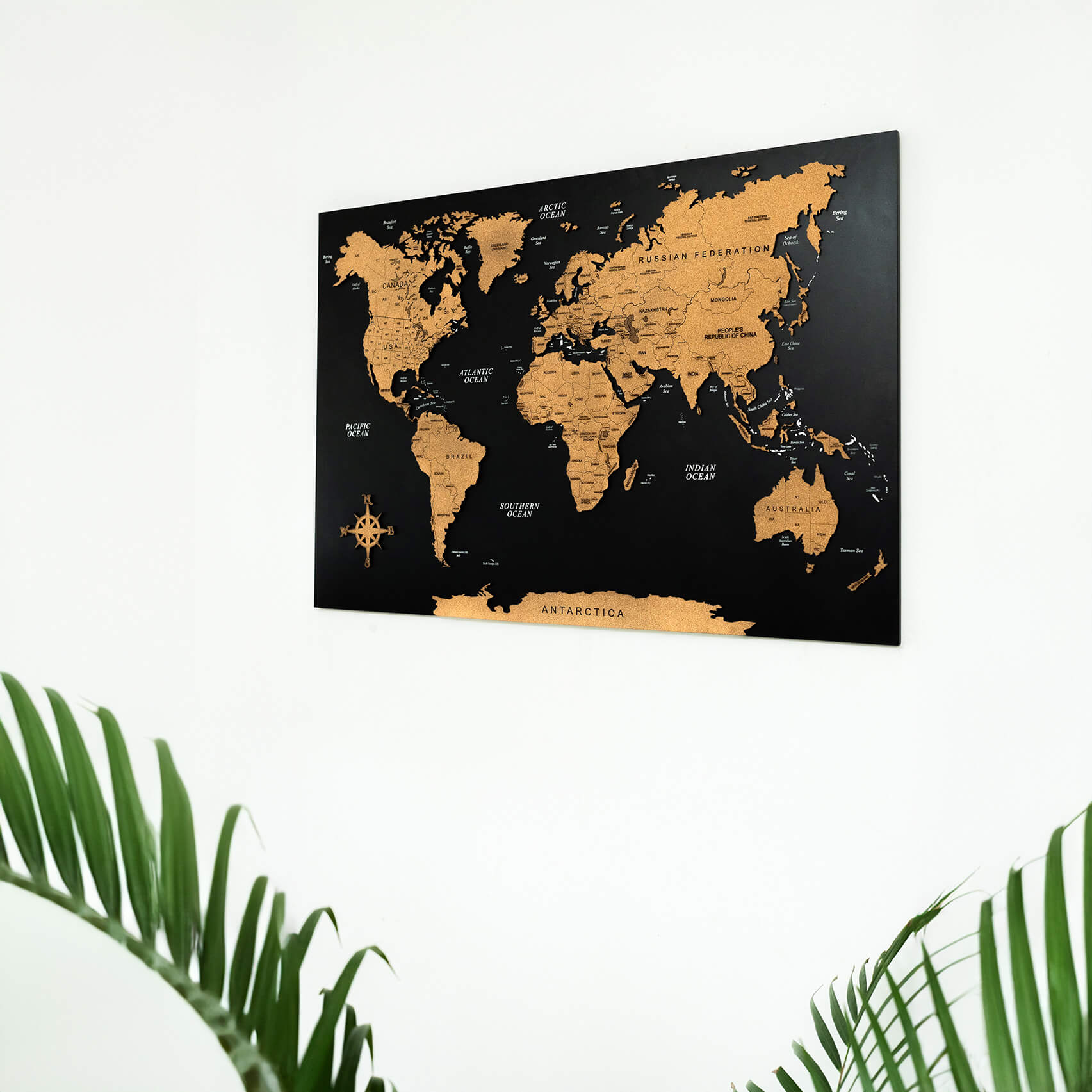 Cork World Map Panel