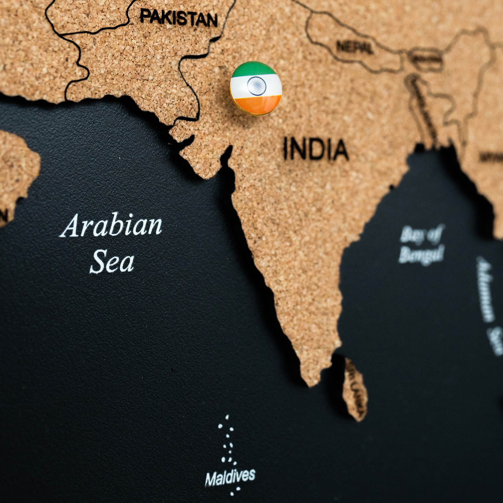 Cork World Map Panel