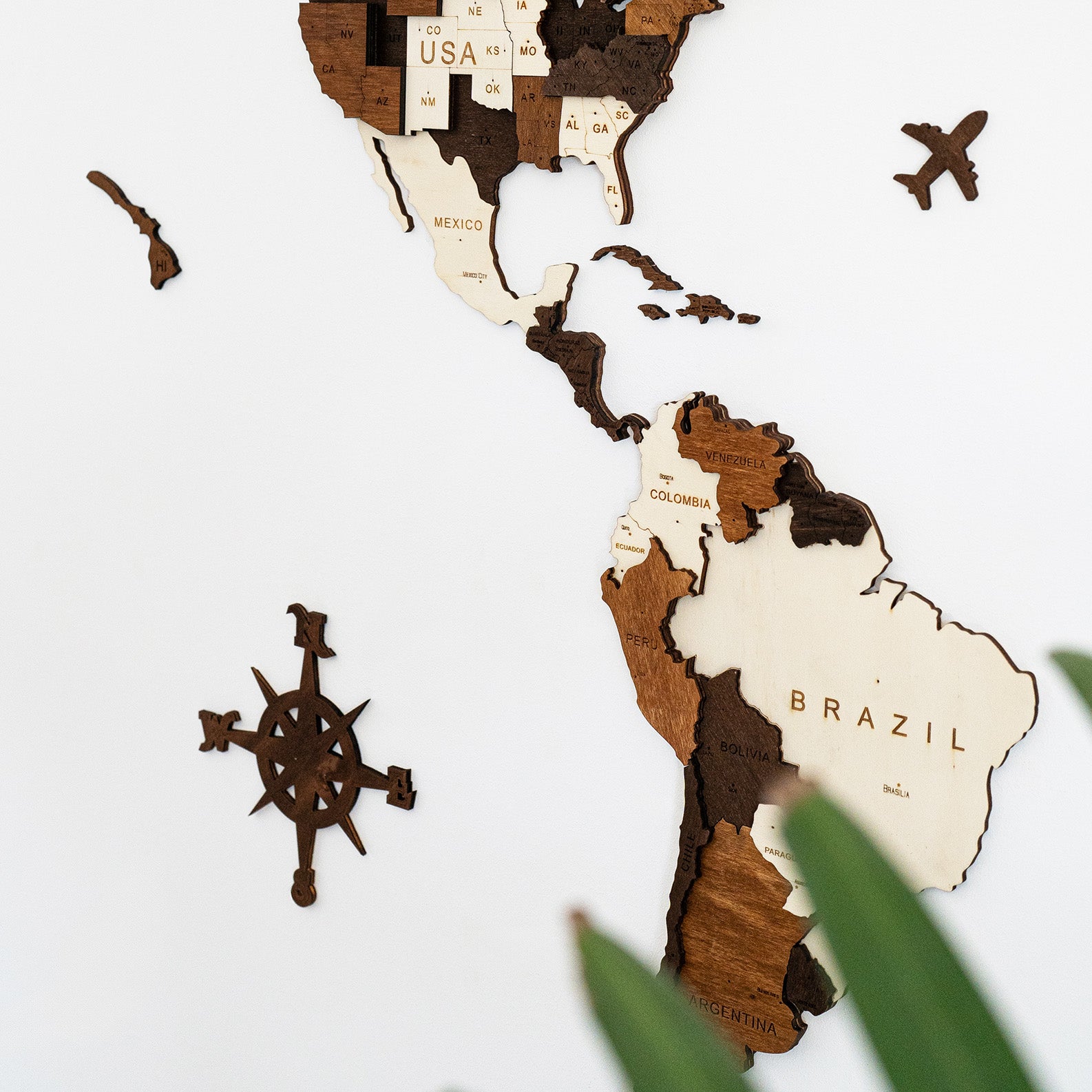 3D World Map - Multicolour