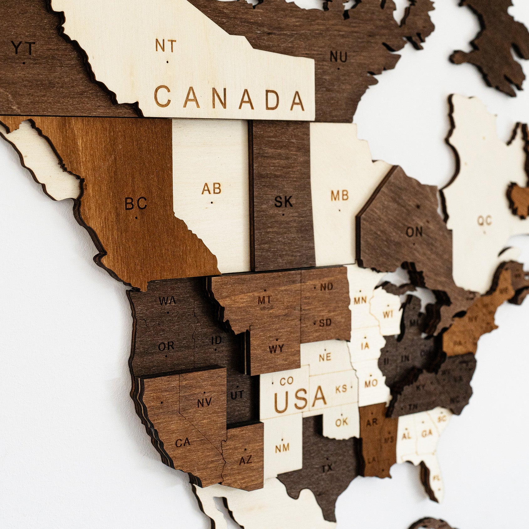 3D World Map - Multicolour