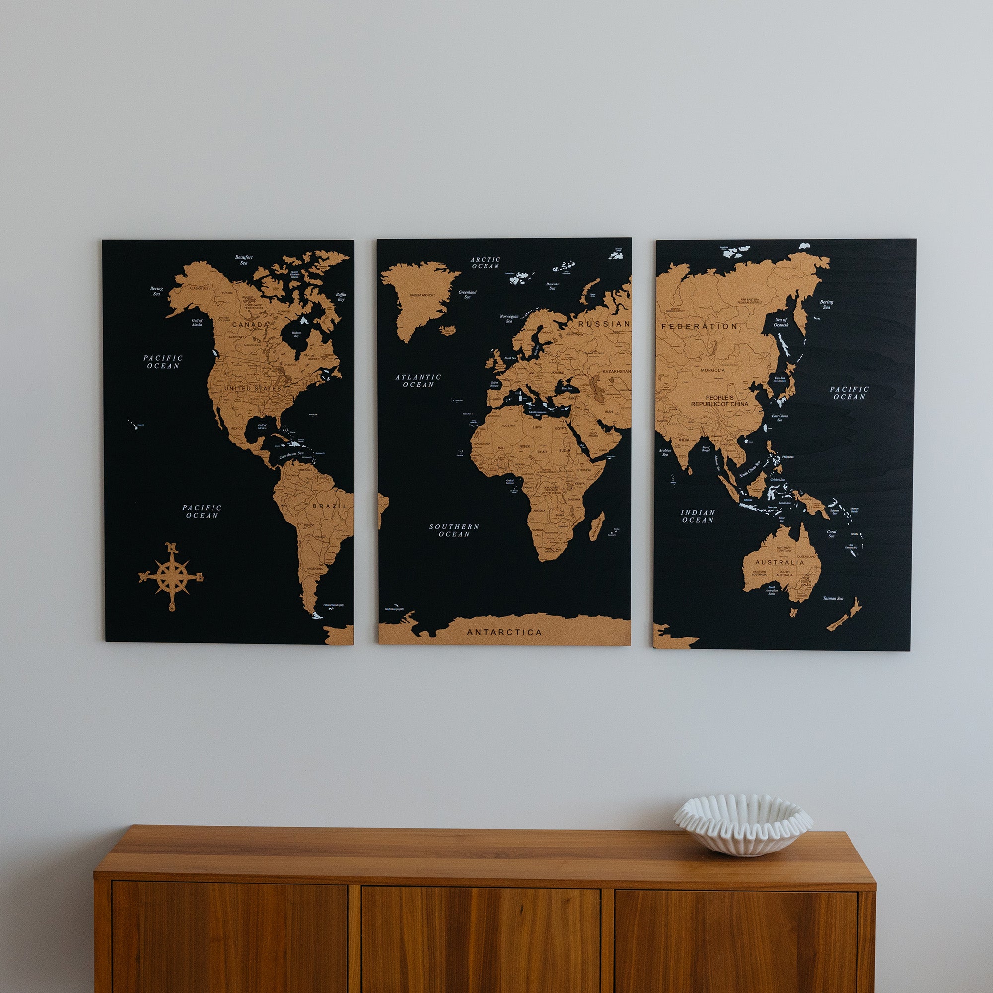 Mapa Mundo Tríptico